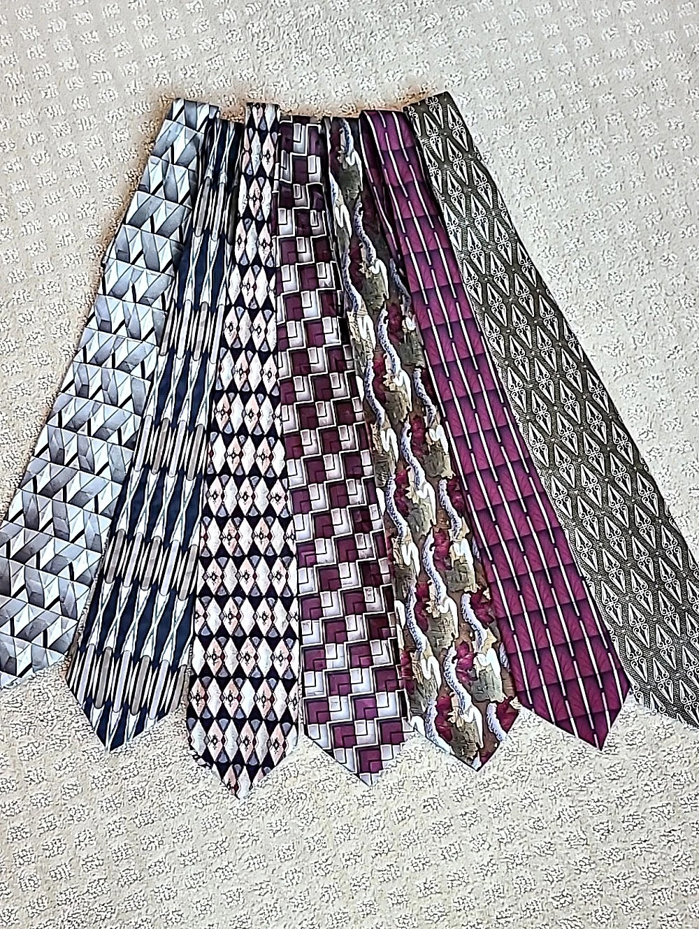 Men's Assorted Geometric Neck Ties, J. Garcia, Grateful Dead, Retro, Machado...